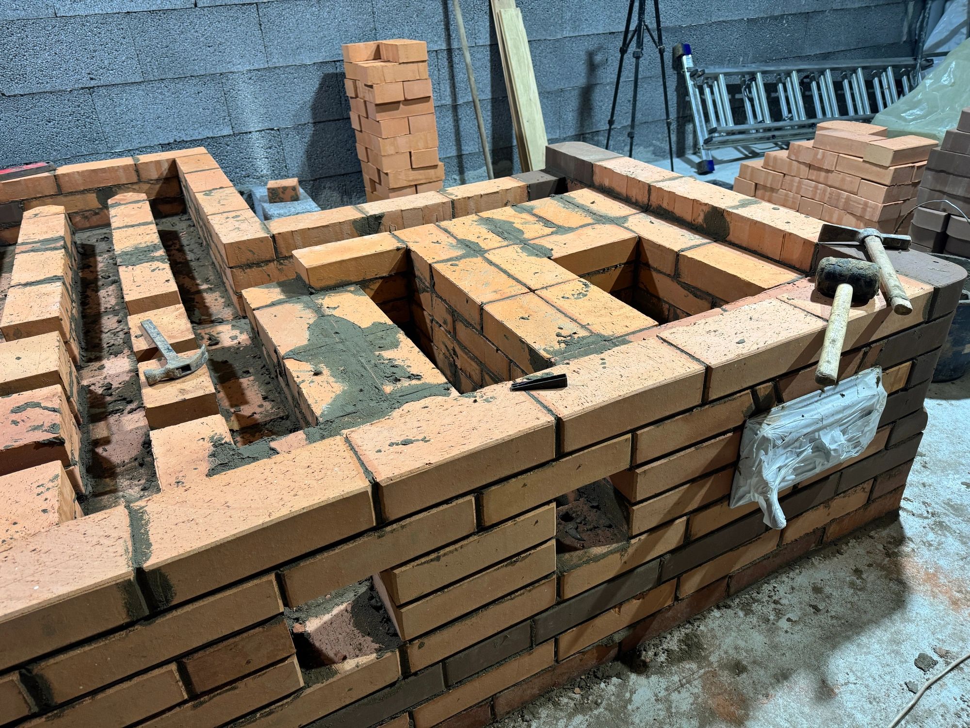 Fresh brickwork detail showing clean lines