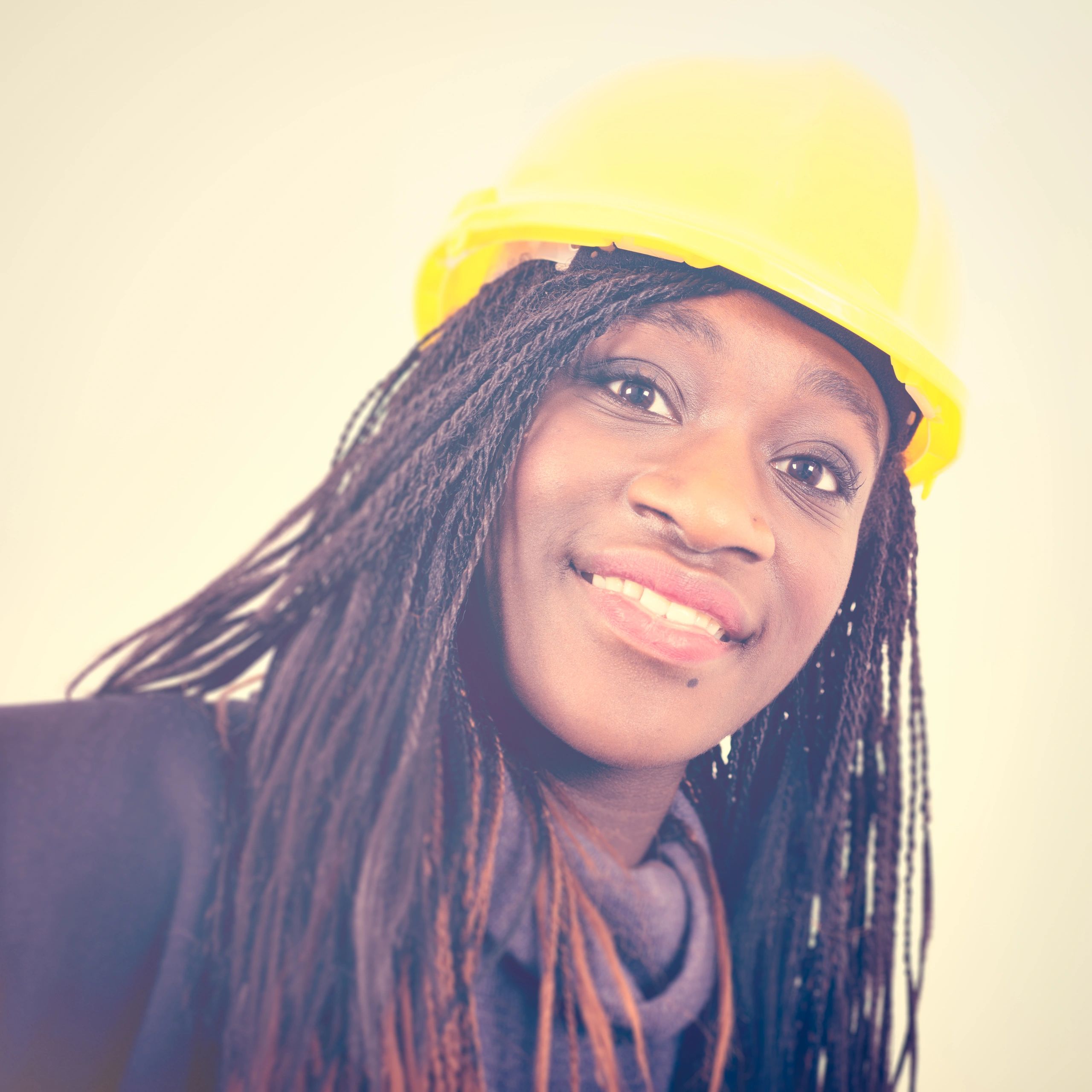 Portrait of a construction professional wearing a safety helmet